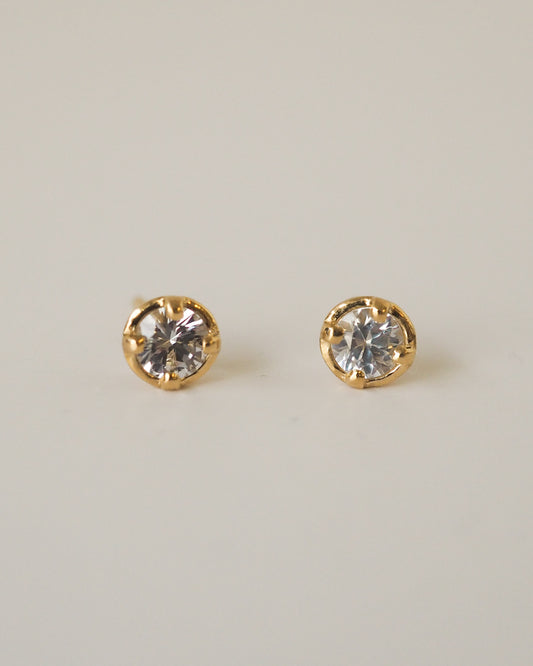 Vintage Studs White Sapphires