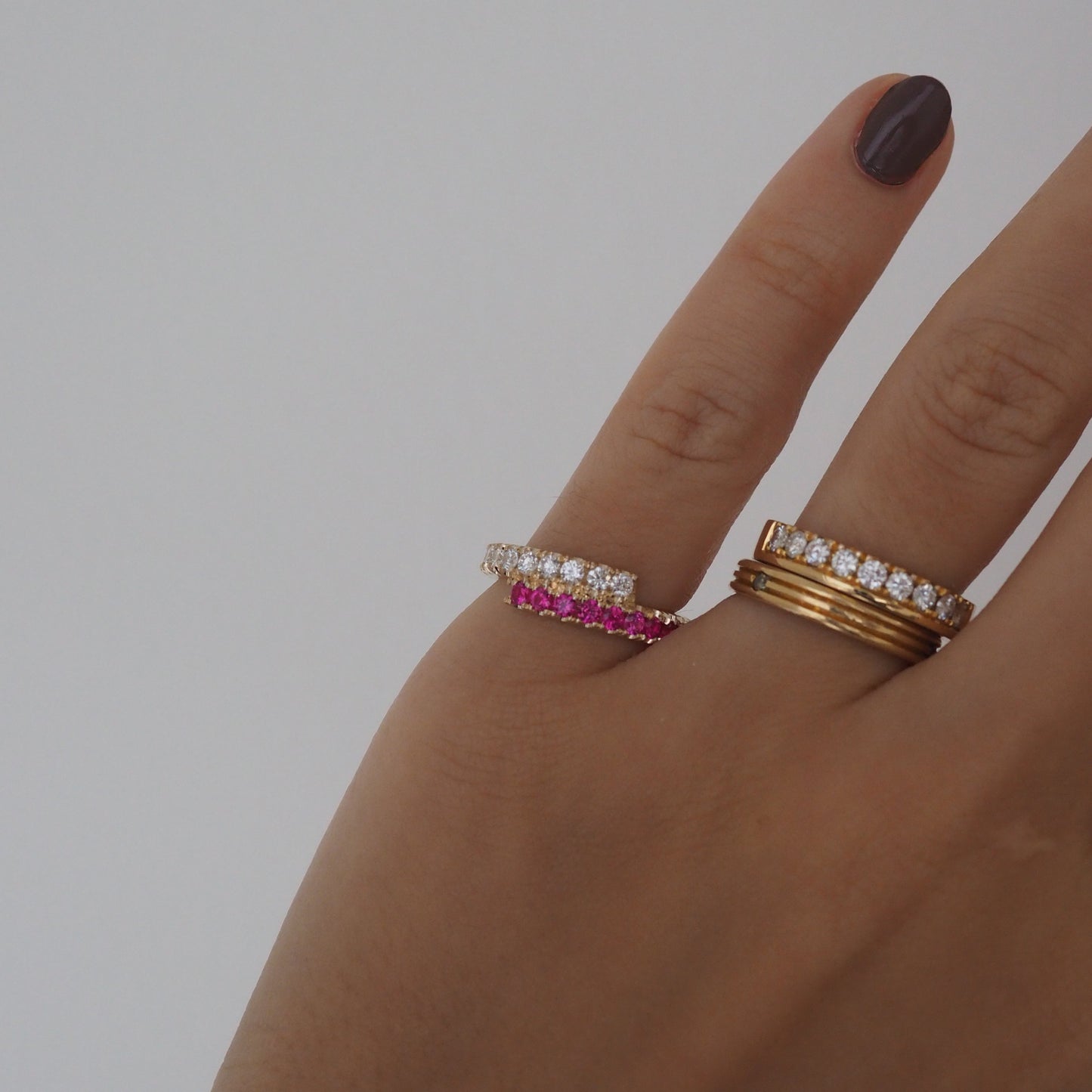 Zaida pinky Ring - Diamonds & Rubies