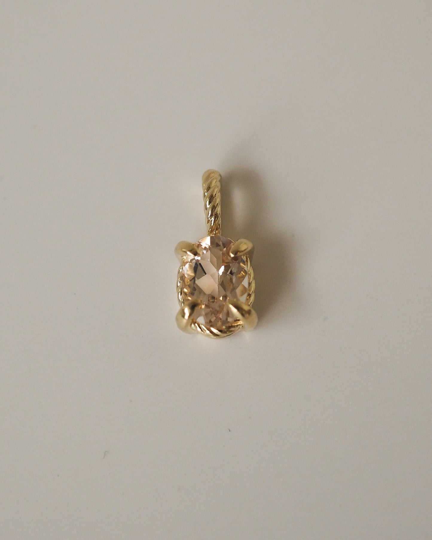 Oval Morganite Pendant