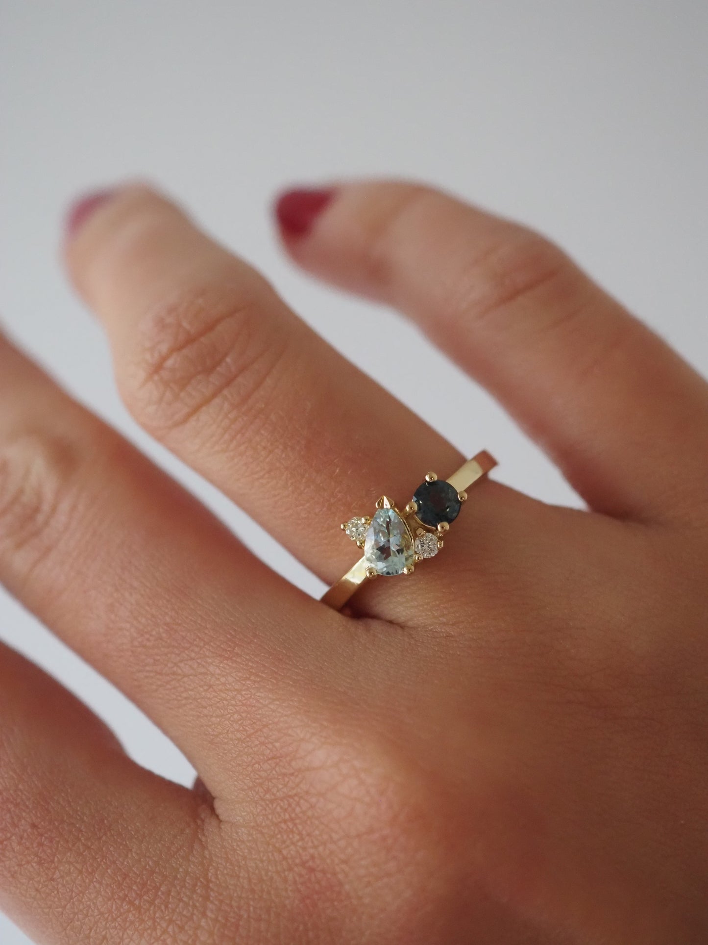 Abigail Ring - Aquamarine + blue Topaz