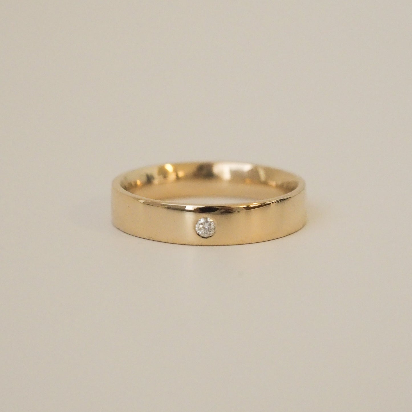 Diamond & Sapphire Flush Band