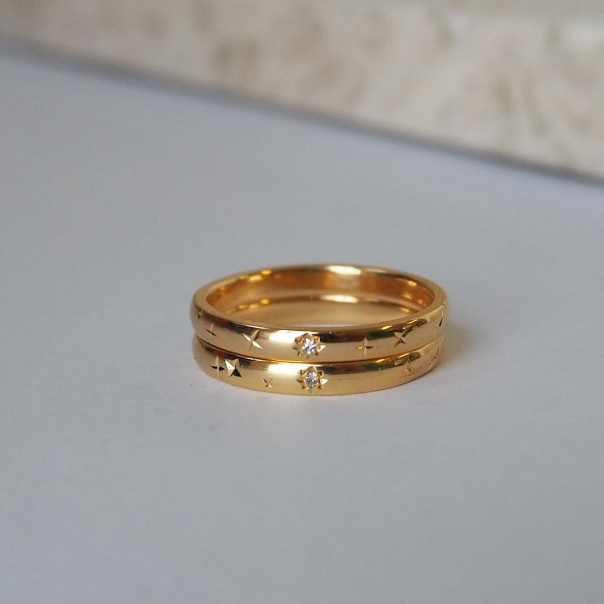 Constellation Rings with Diamonds