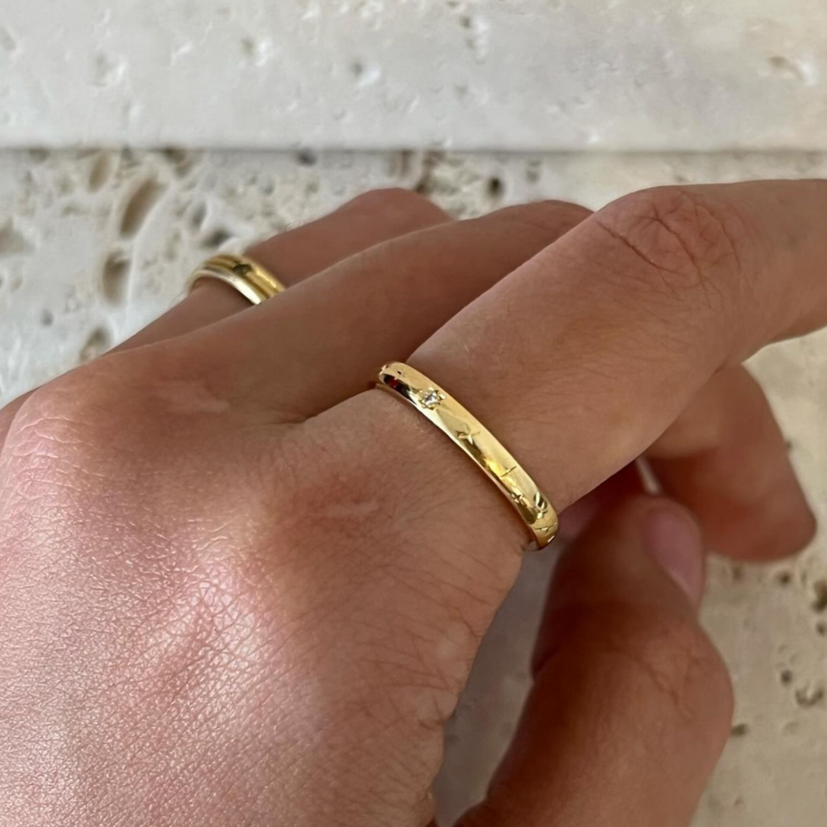 Constellation Rings with Diamonds