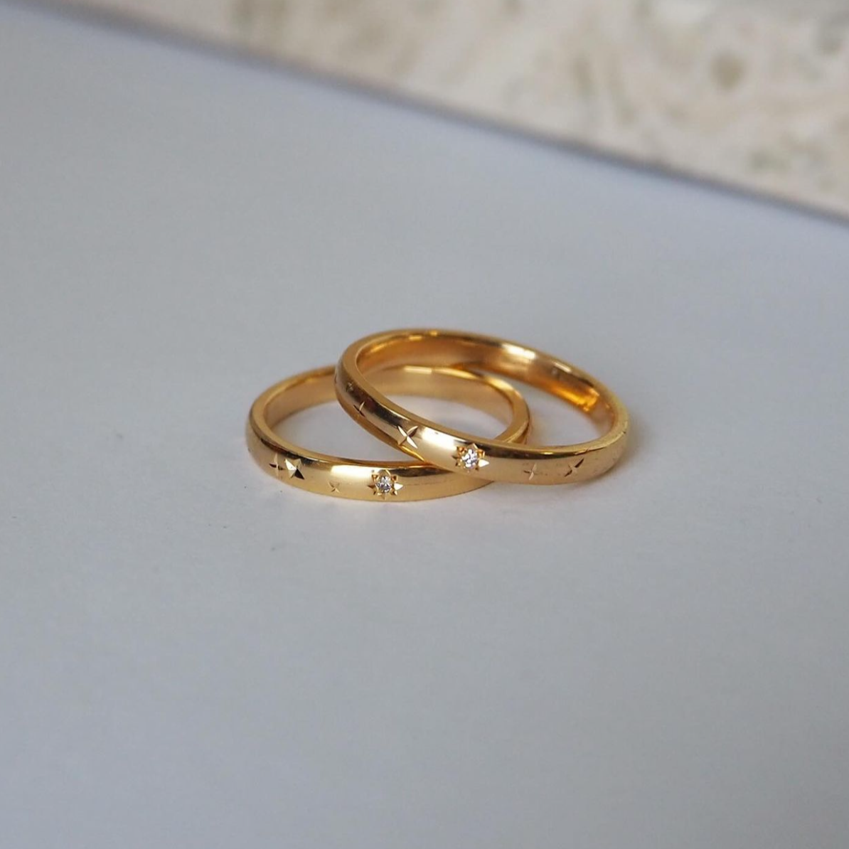 Constellation Rings with Diamonds
