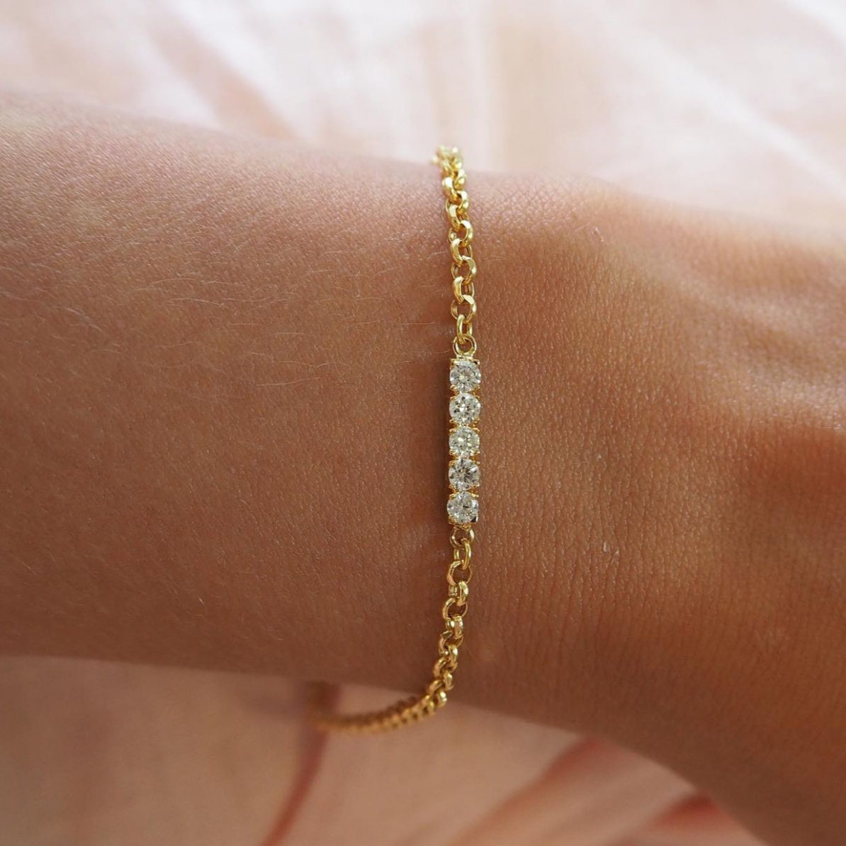 French Bar Diamonds Bracelet