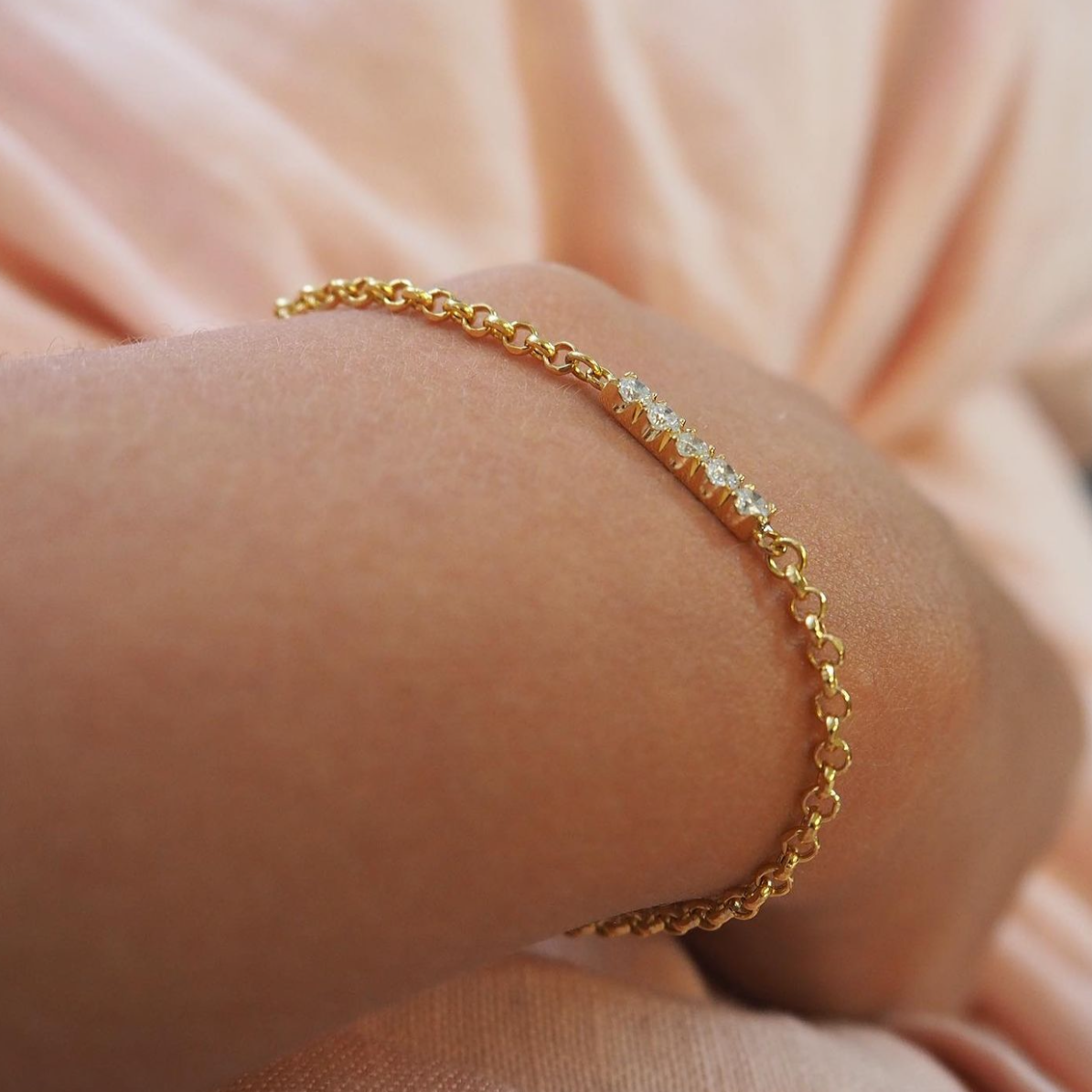 French Bar Diamonds Bracelet