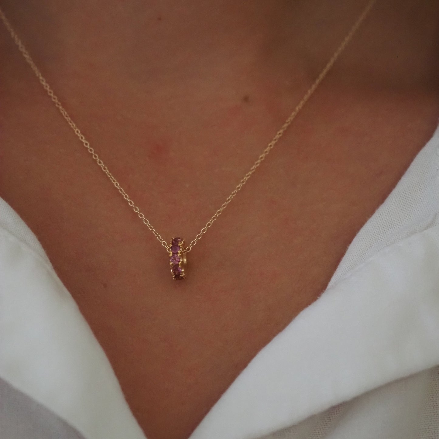 The Rondelle Pink Tourmalines