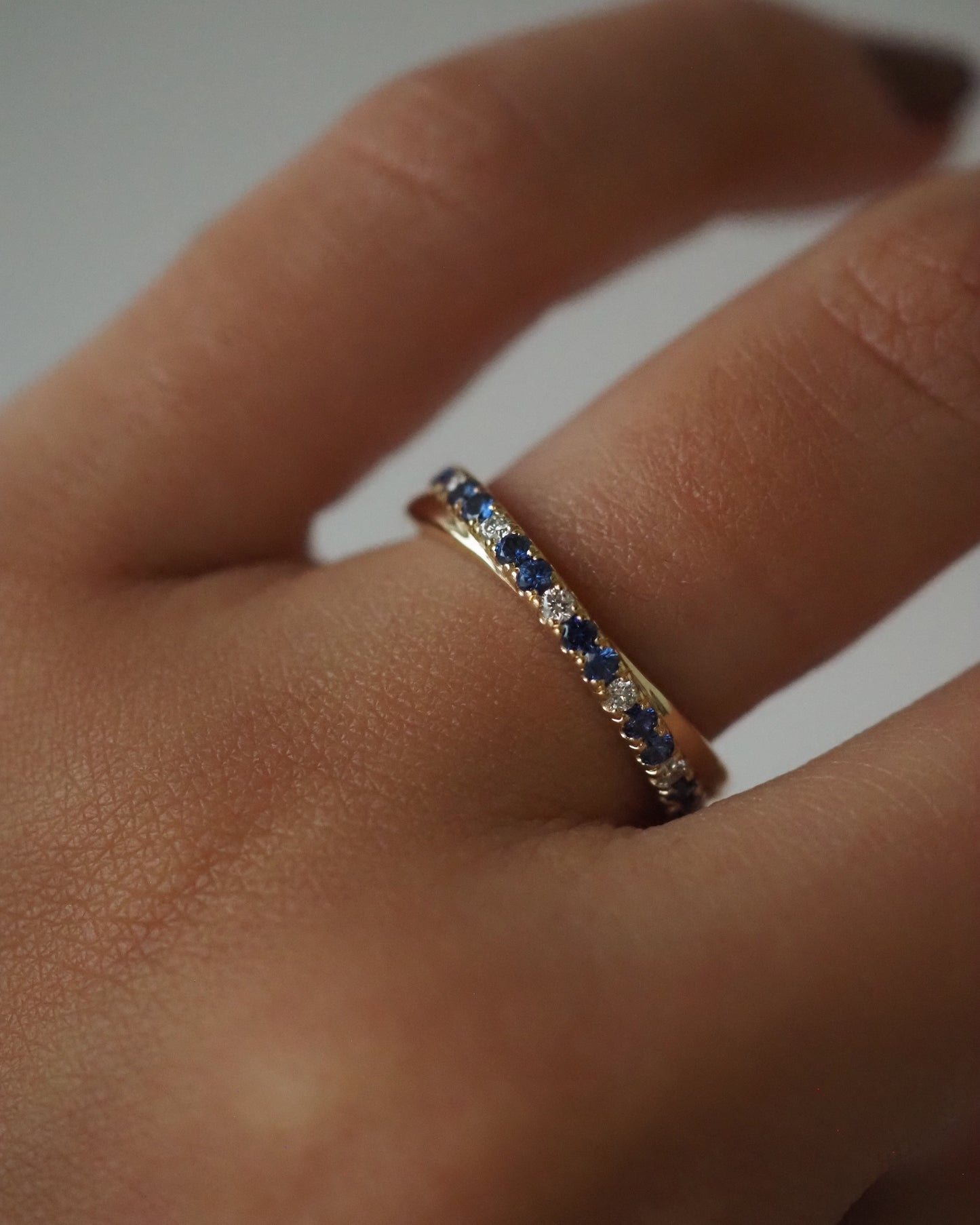 Criss Cross Ring - Diamonds & Sapphires