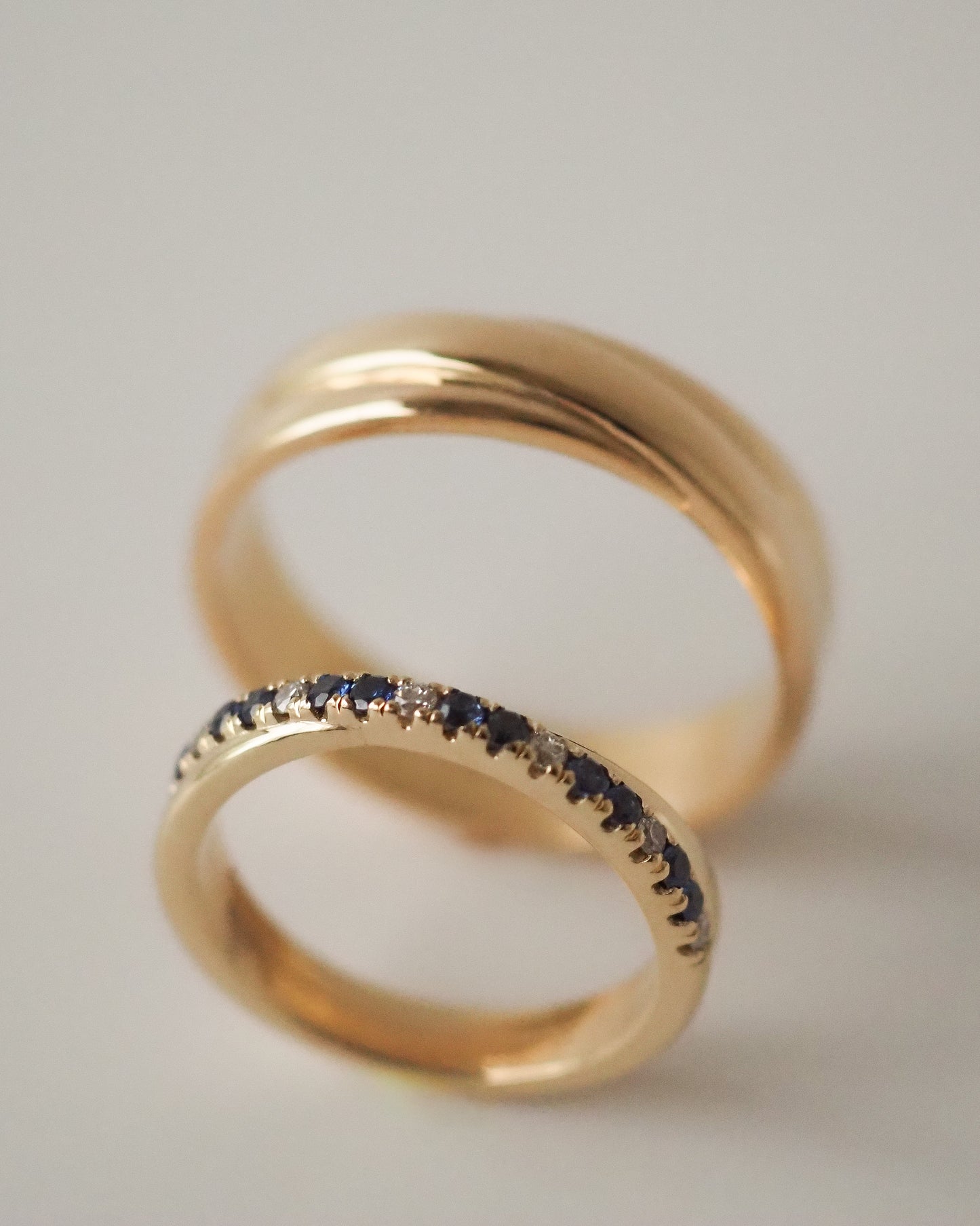 Criss Cross Ring - Diamonds & Sapphires