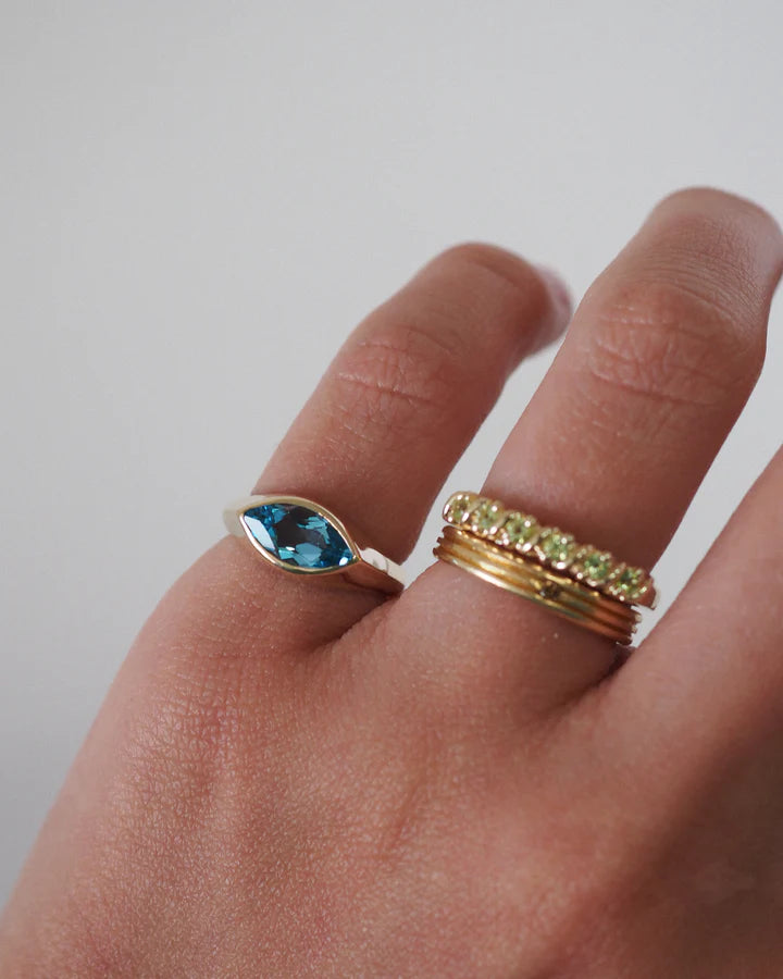 Celine Ring - Blue Topaz