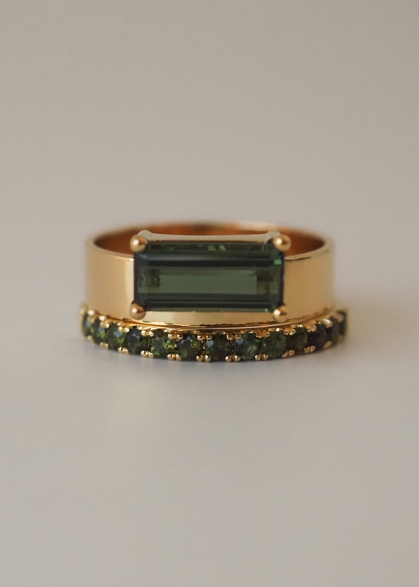 Off set Green Tourmaline duo