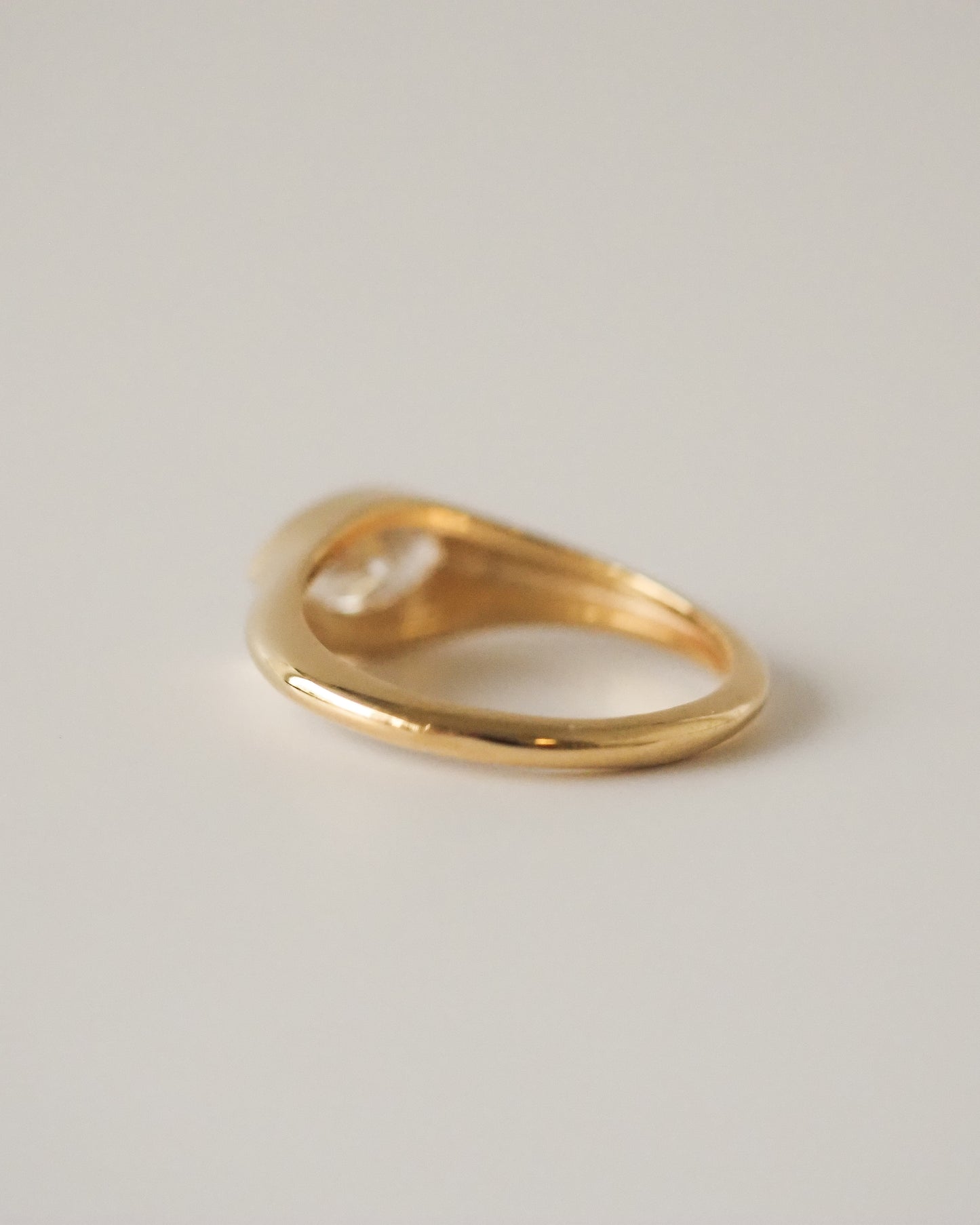 Marquise bezel east-west ring