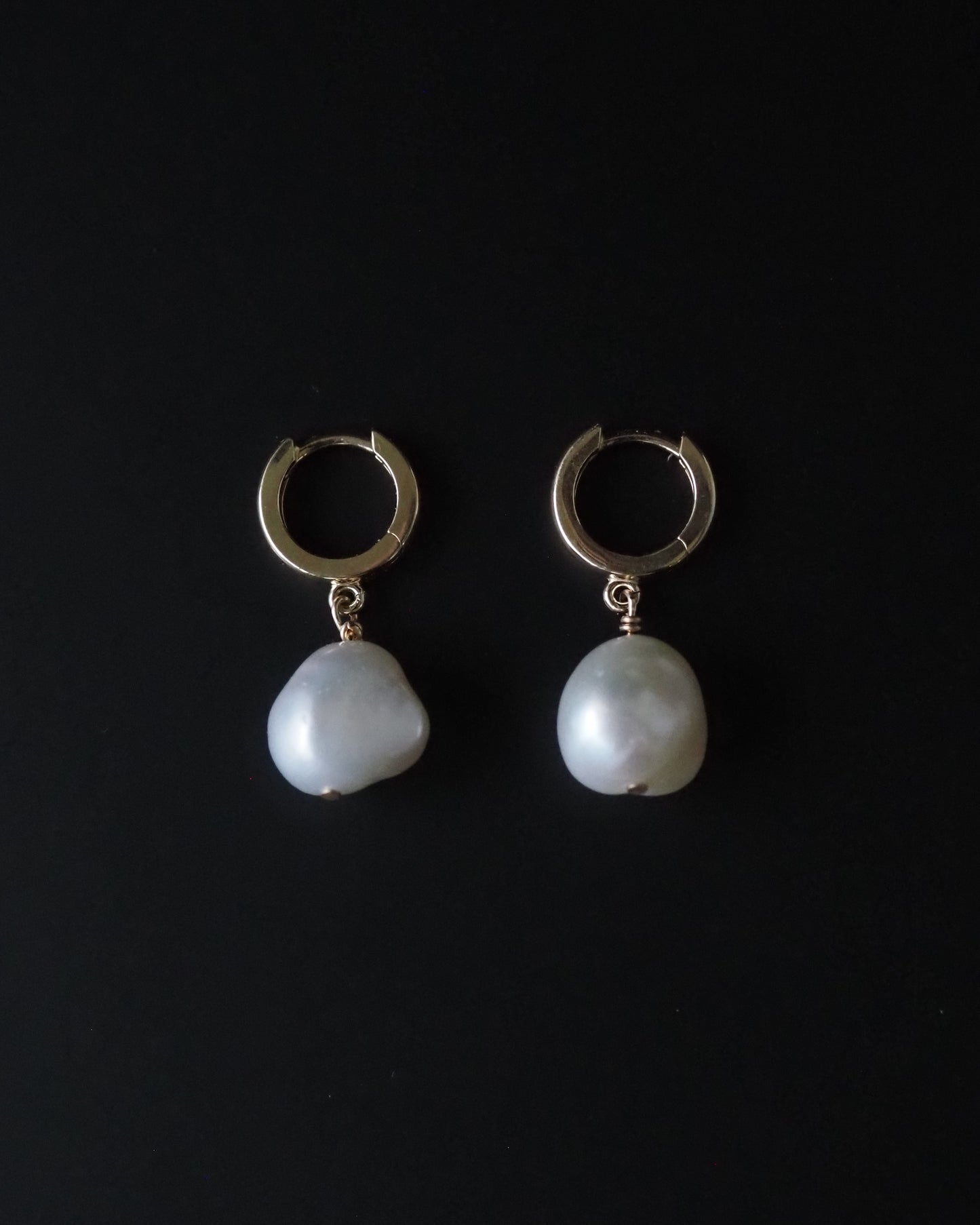 Baroque Pearl Hoops