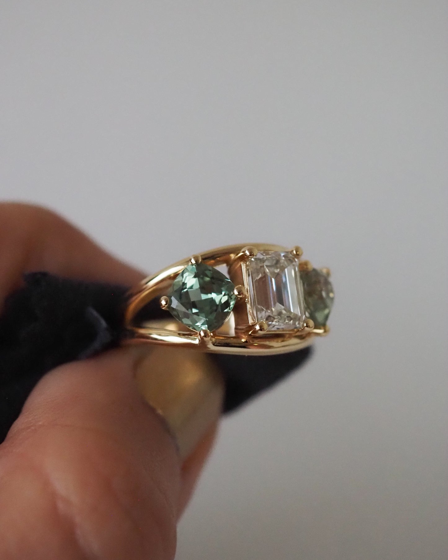 Three bold stones Ring