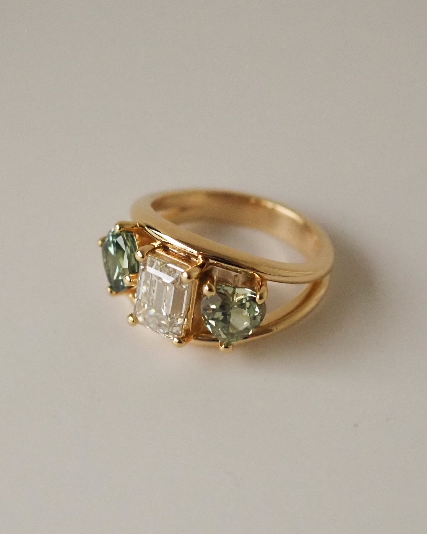 Three bold stones Ring