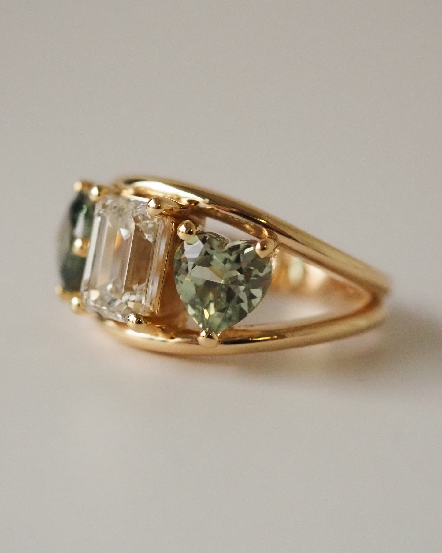 Three bold stones Ring