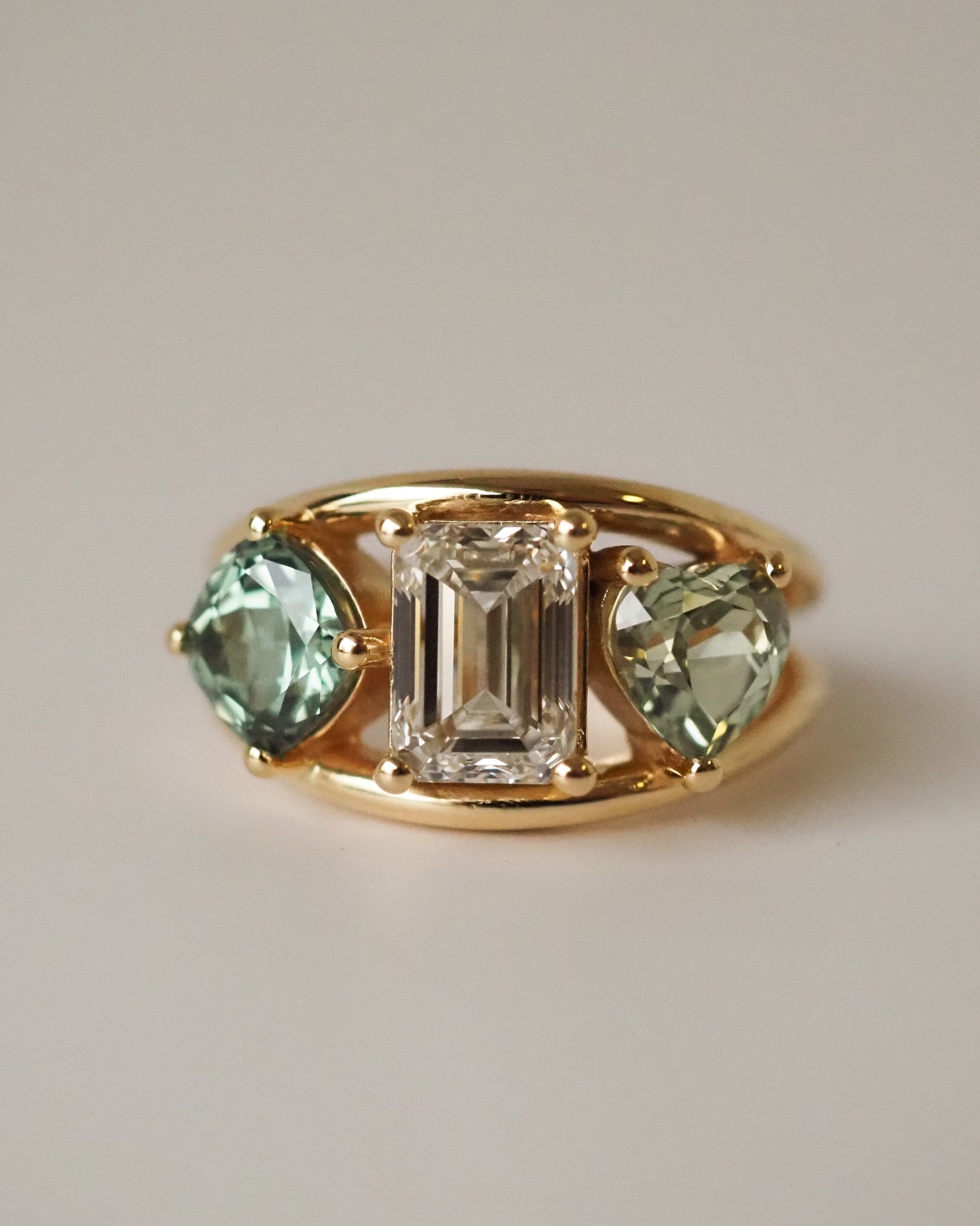 Three bold stones Ring