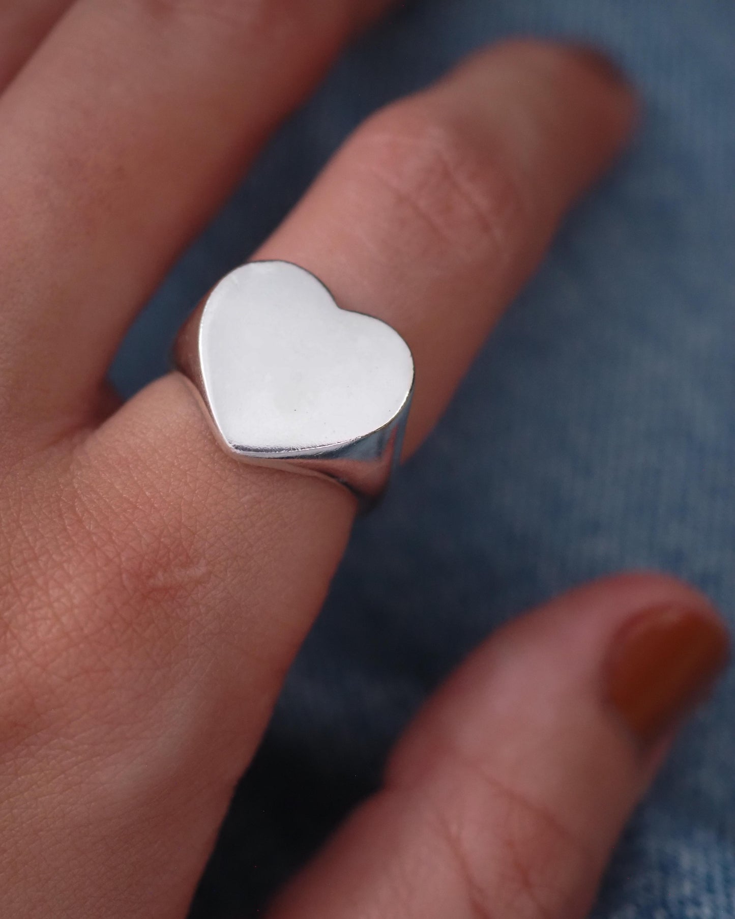 Love Signet Ring - silver