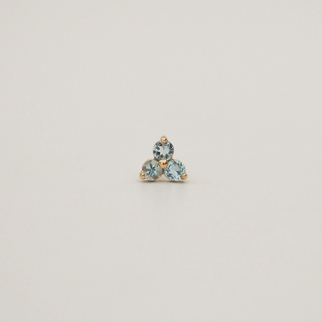 Trilogy Stud Earring Aquamarines