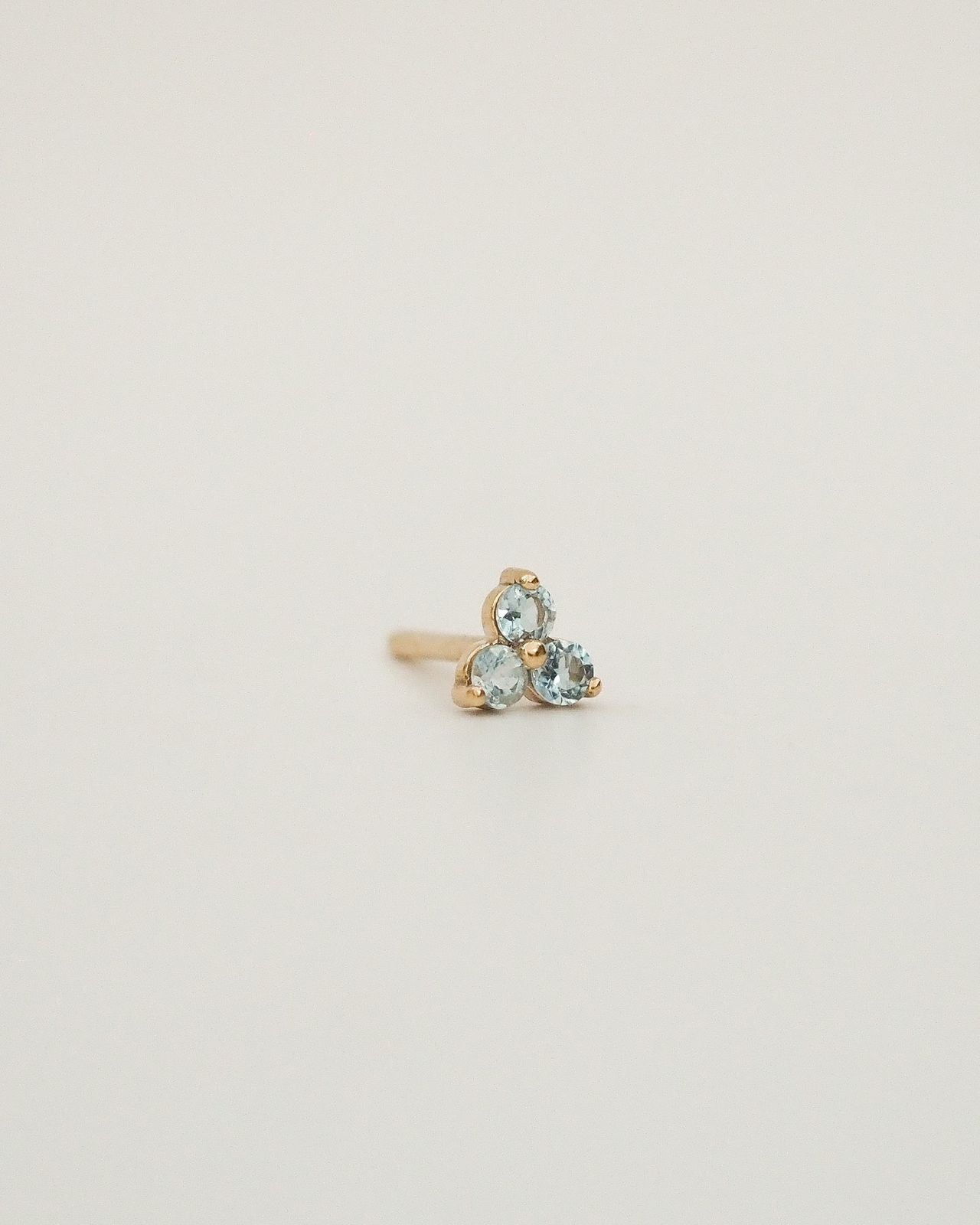 Trilogy Stud Earring Aquamarines