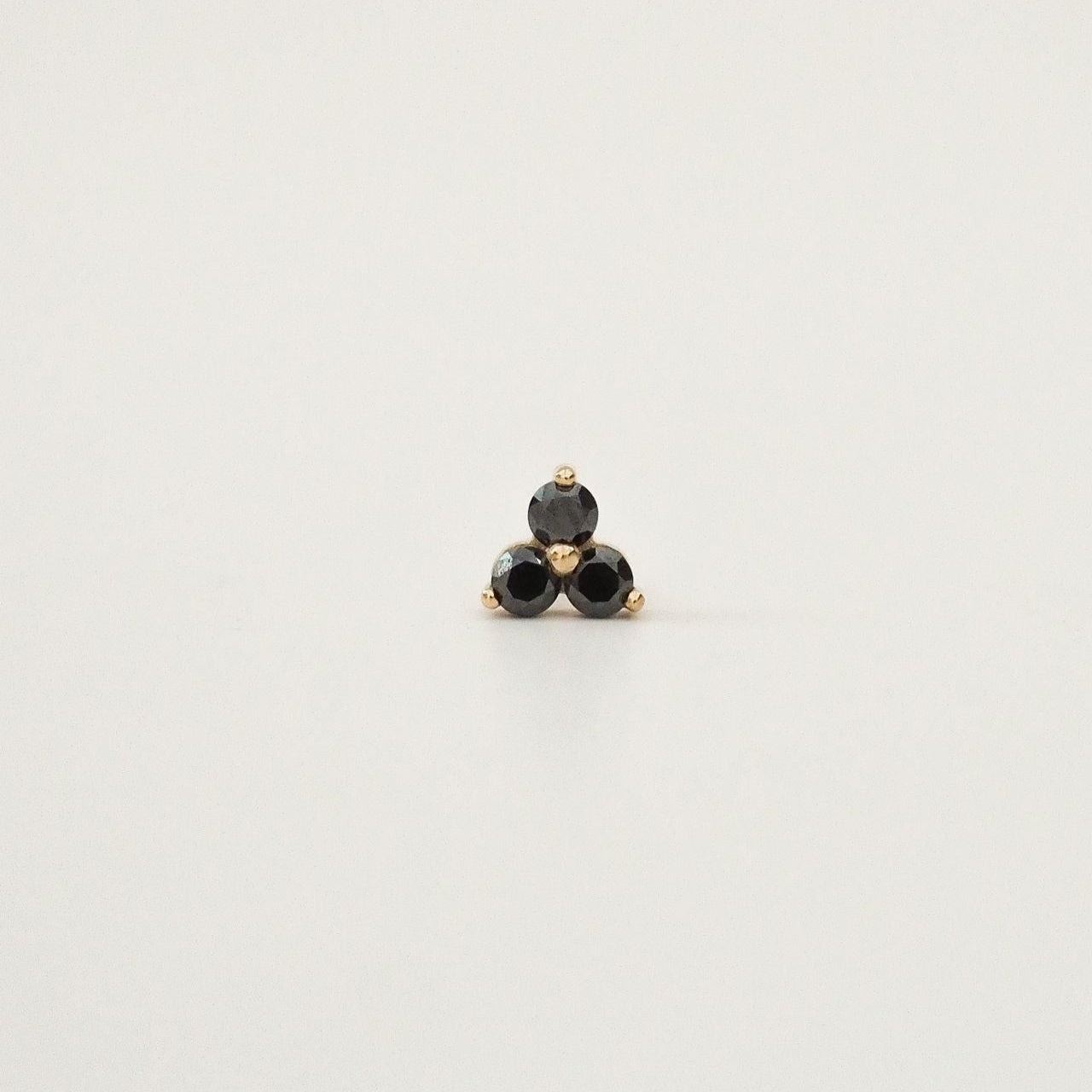 Trilogy Stud Earring Black Diamonds