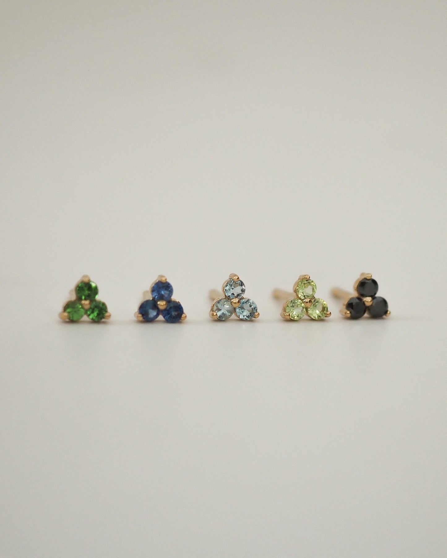 Trilogy Stud Earring Aquamarines