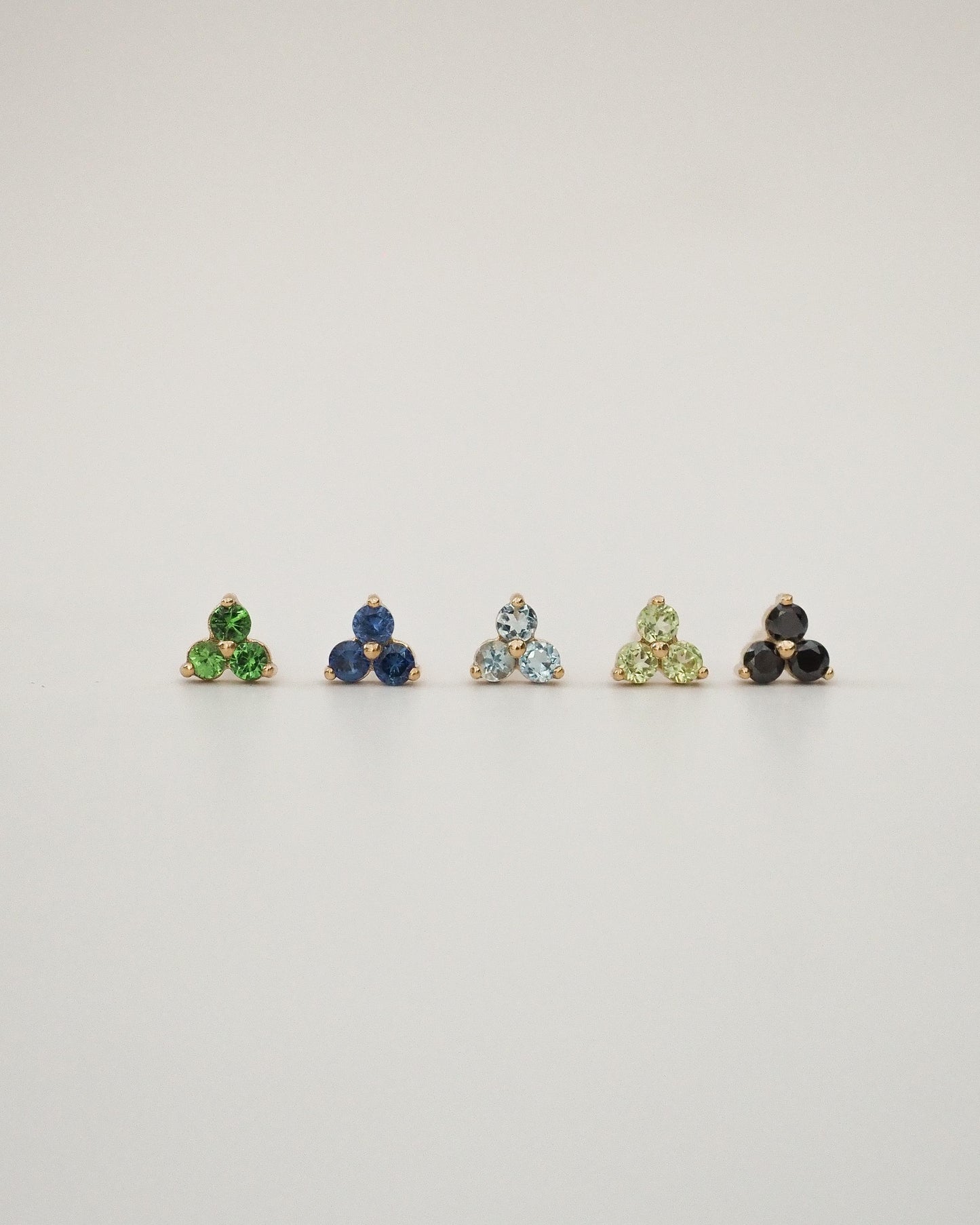 Trilogy Stud Earring Aquamarines