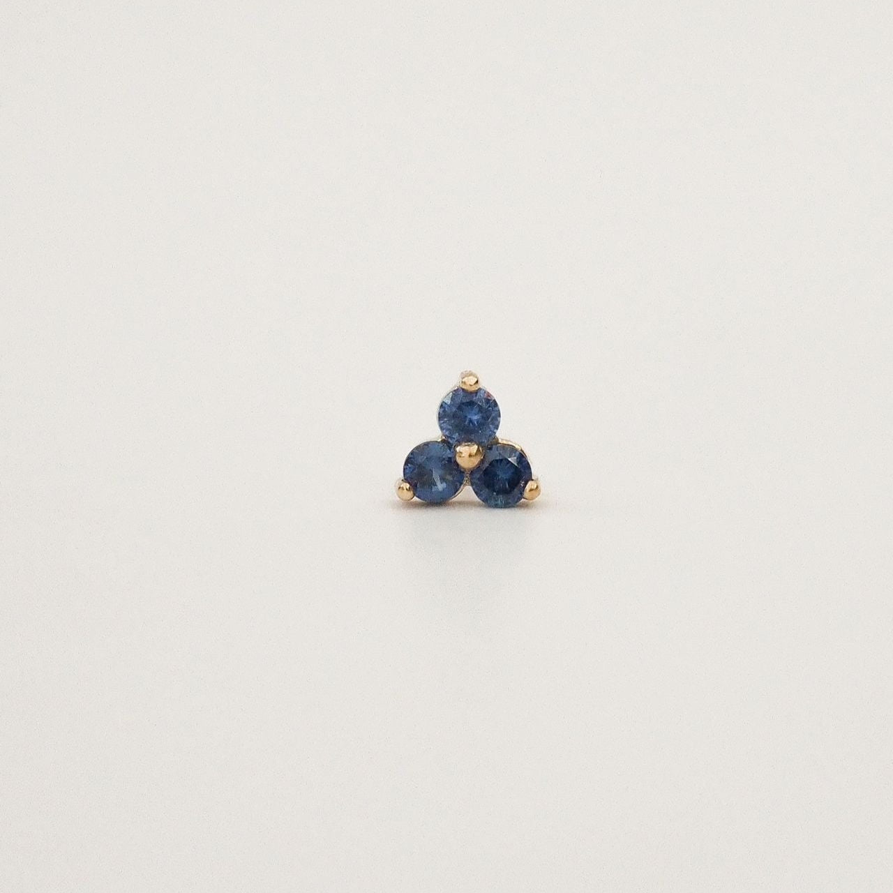Trilogy Stud Earring Blue Sapphires
