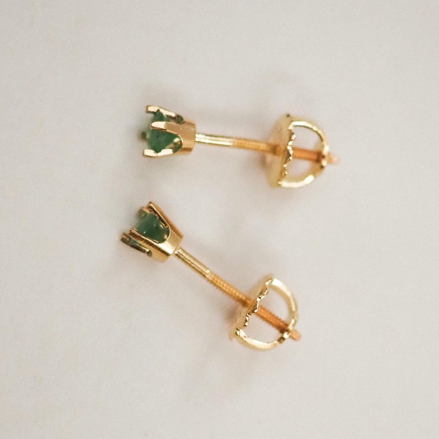 Petite Emerald studs