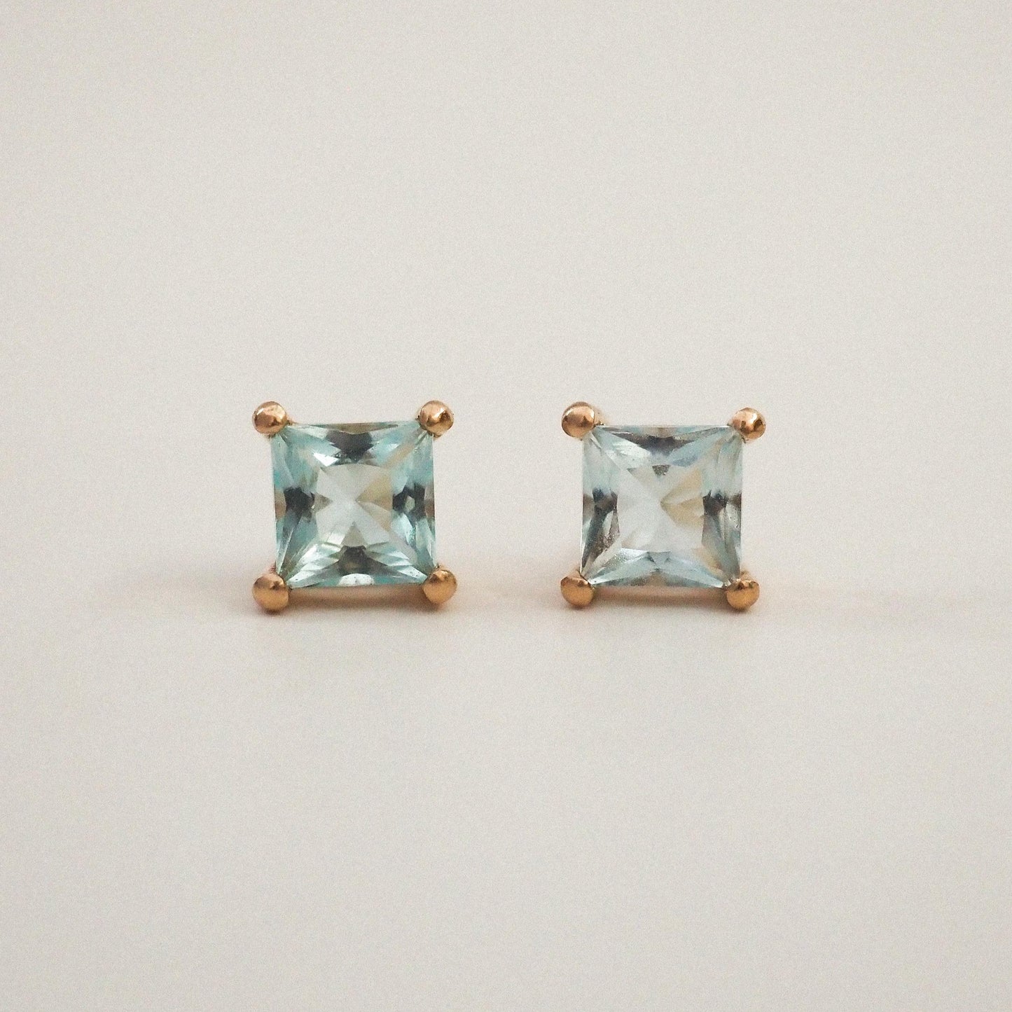 Princess Aquamarine studs
