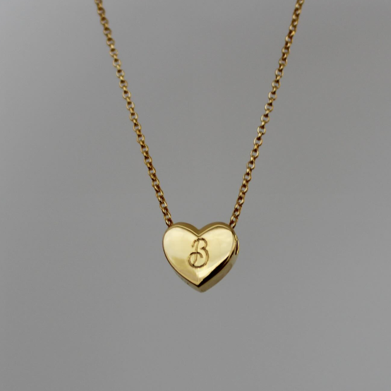 Personalized Bubble Heart Necklace