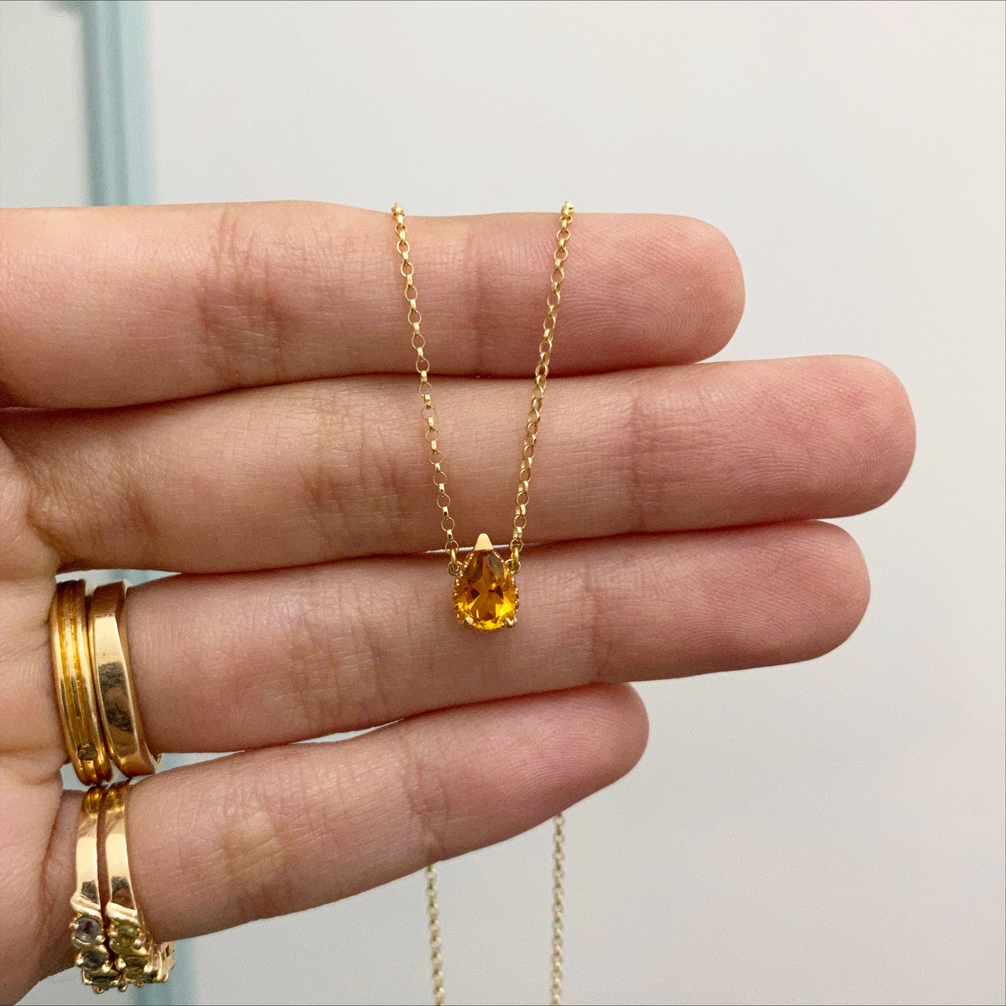 Sarah Necklace - Blue topaz