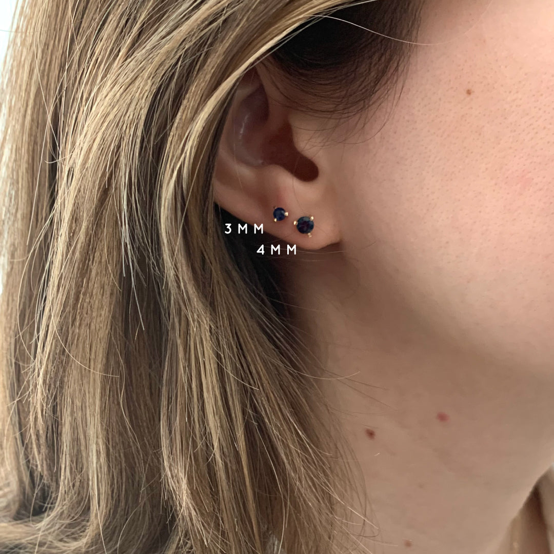 Terez Studs Blue Sapphires