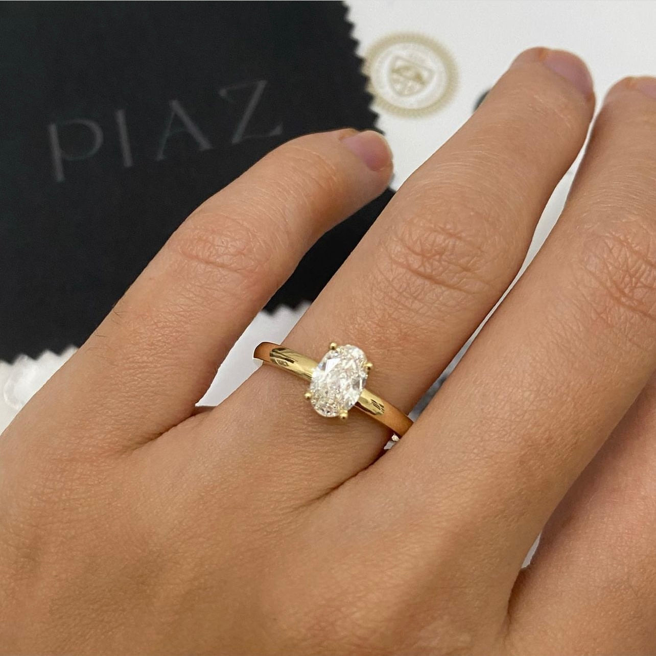 GIA Oval Diamond Solitaire Ring