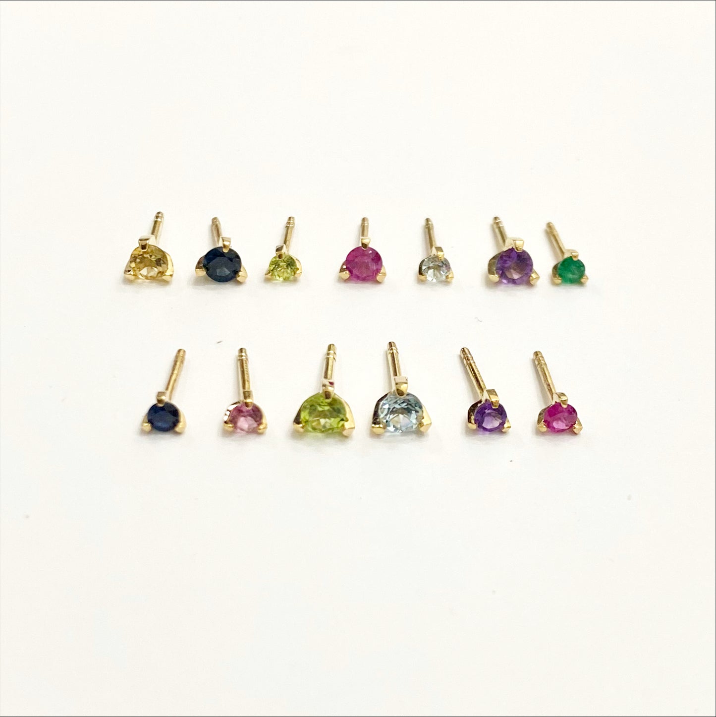 Terez Studs Blue Sapphires
