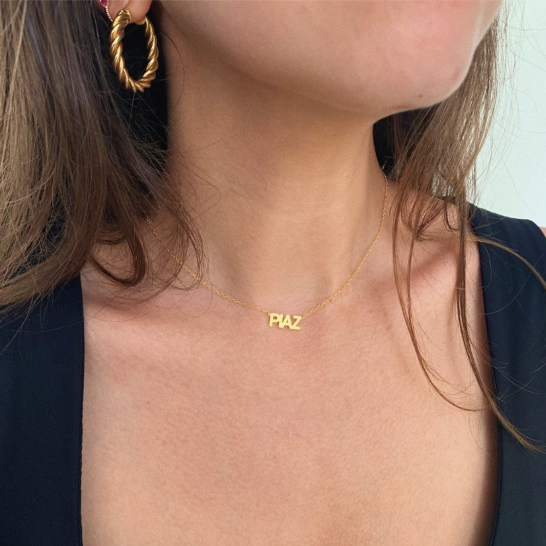 Block Name Necklace