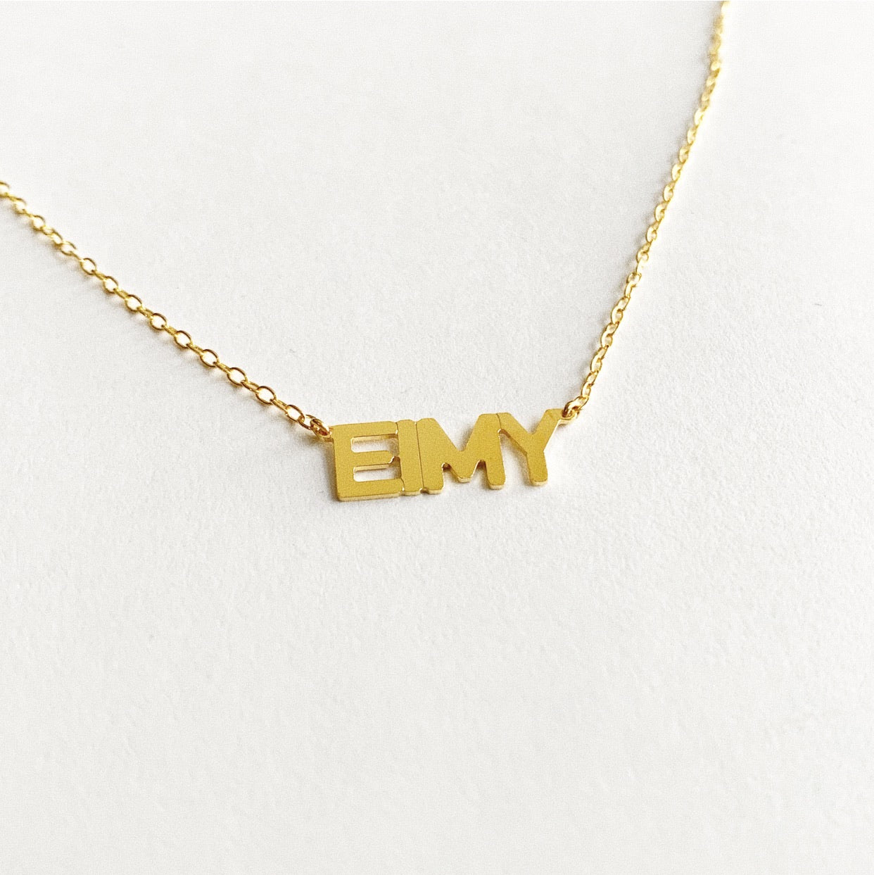 Block Name Necklace