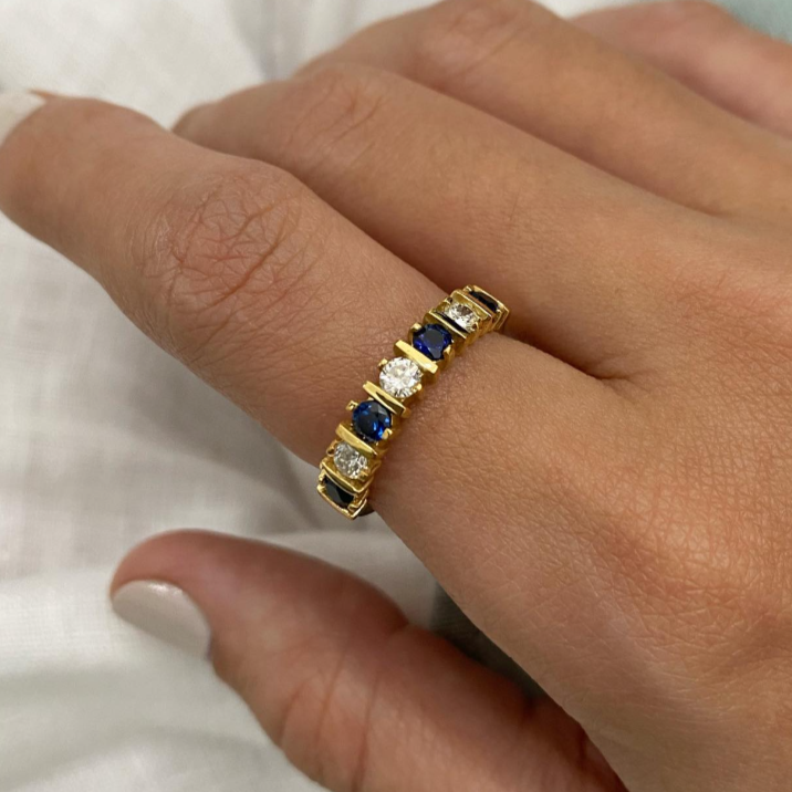 Arabelle Ring Diamonds and Sapphires