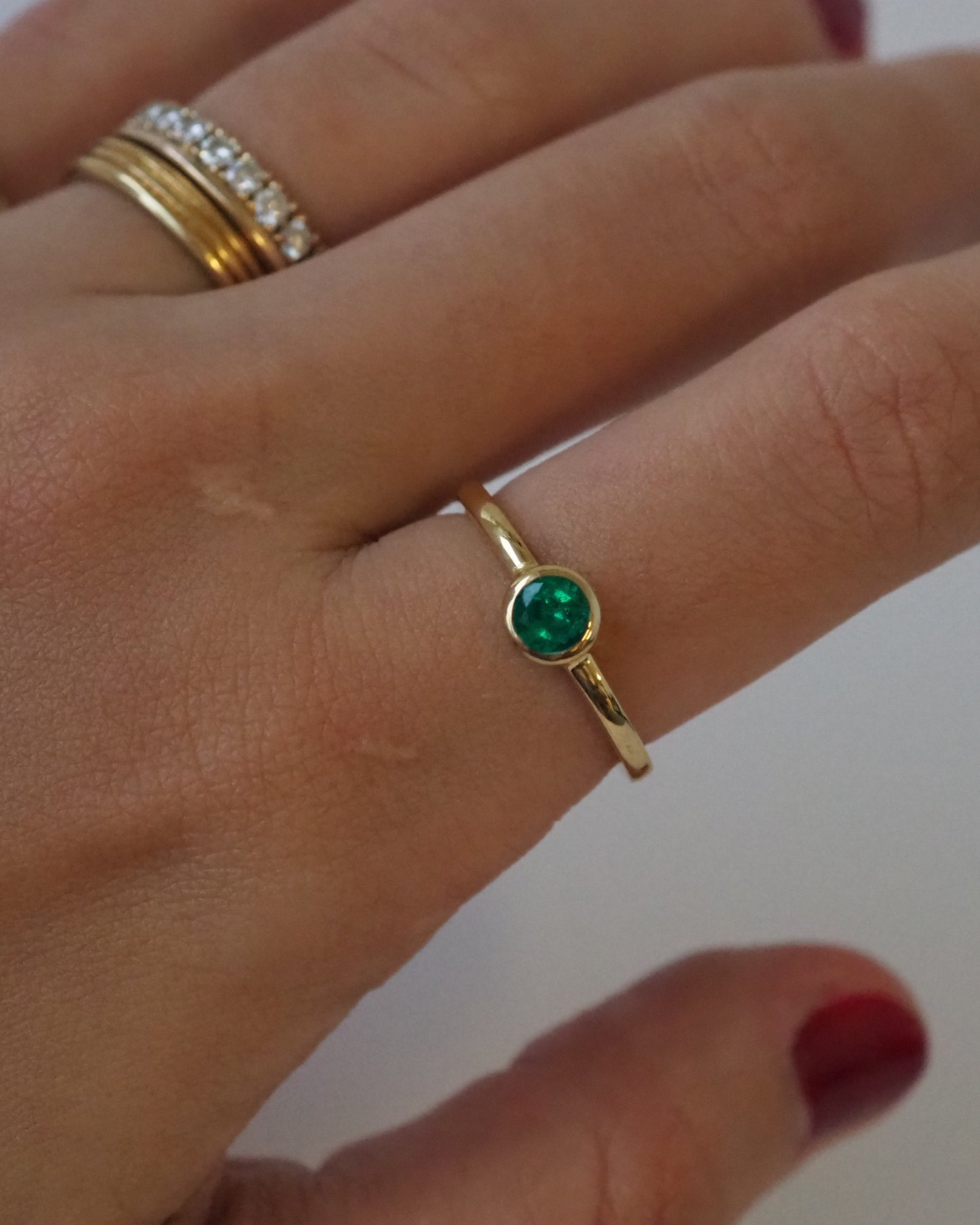 Emerald Bezel Ring