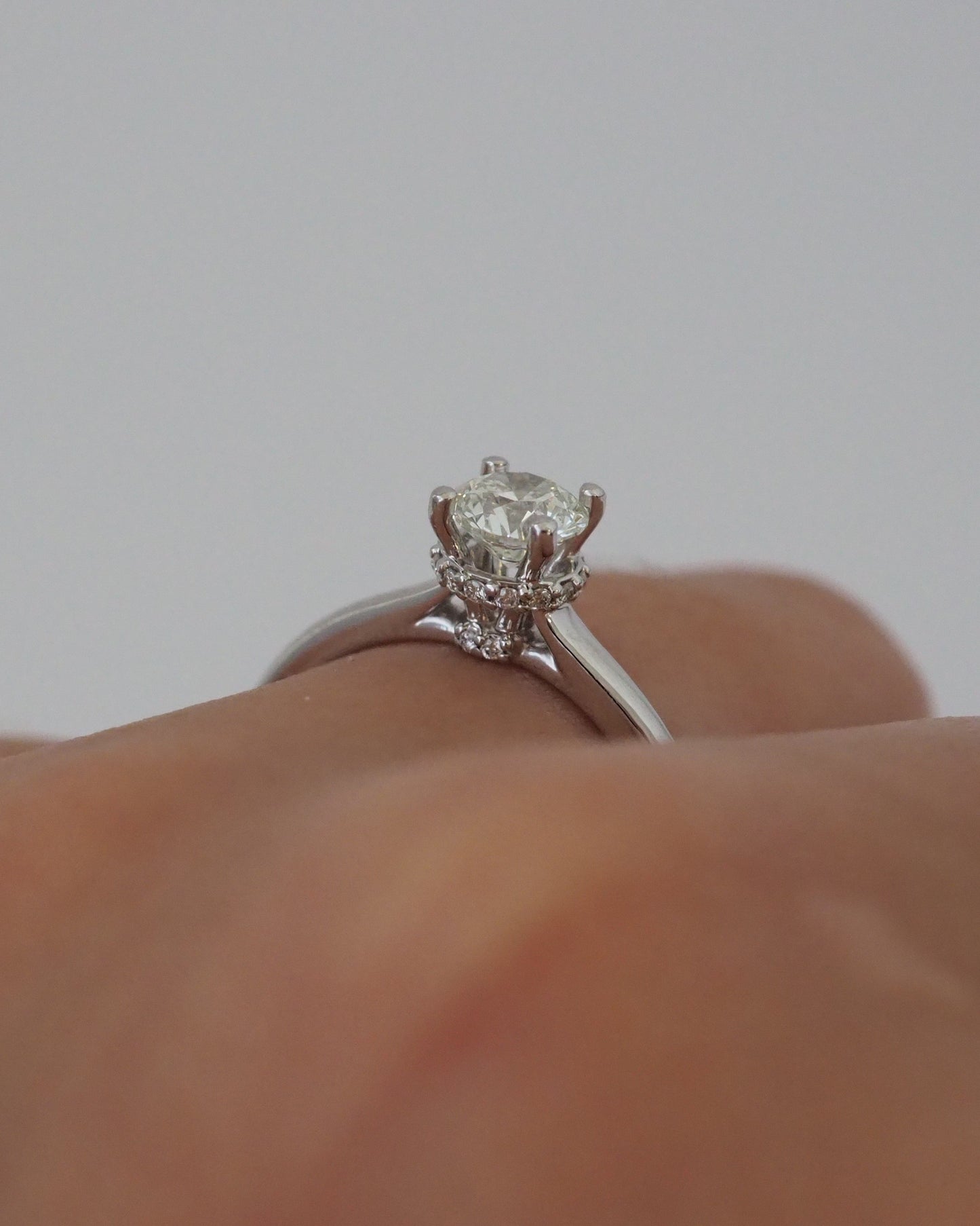 Halo GIA Brilliant Diamond Solitaire