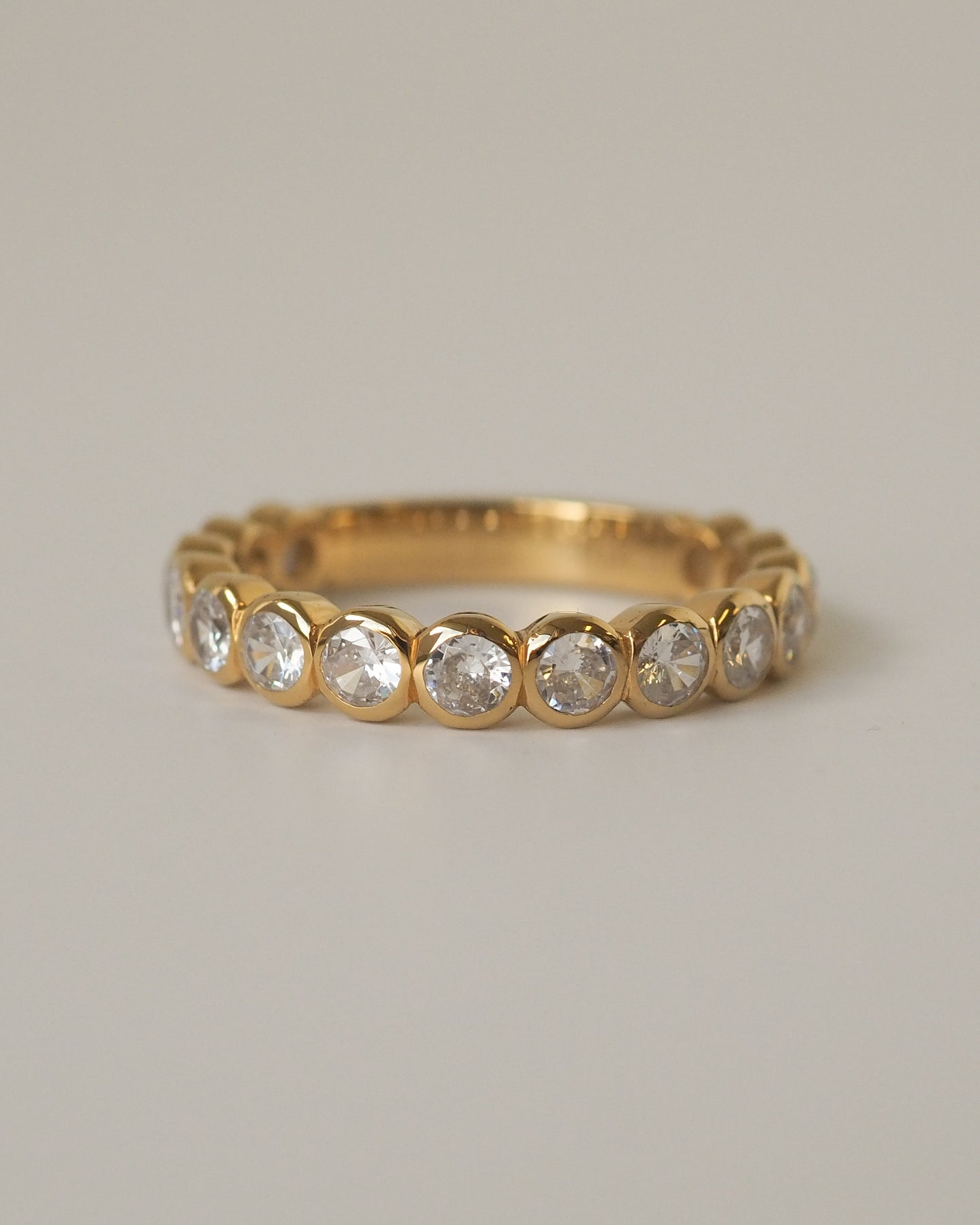 Round Diamonds Bezel Ring