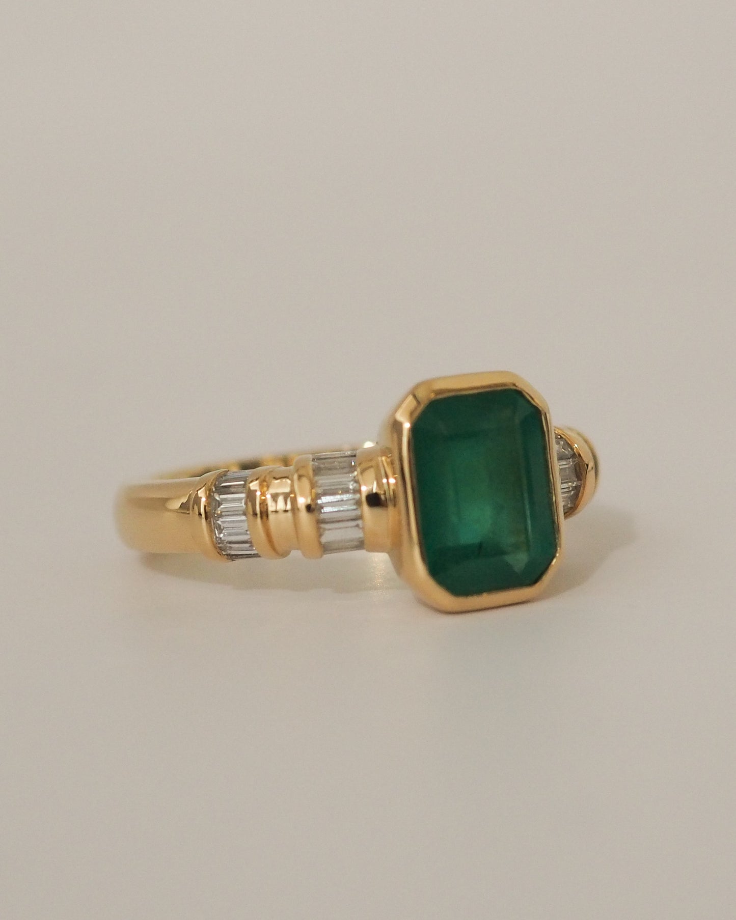 Emerald and Baguette Diamonds