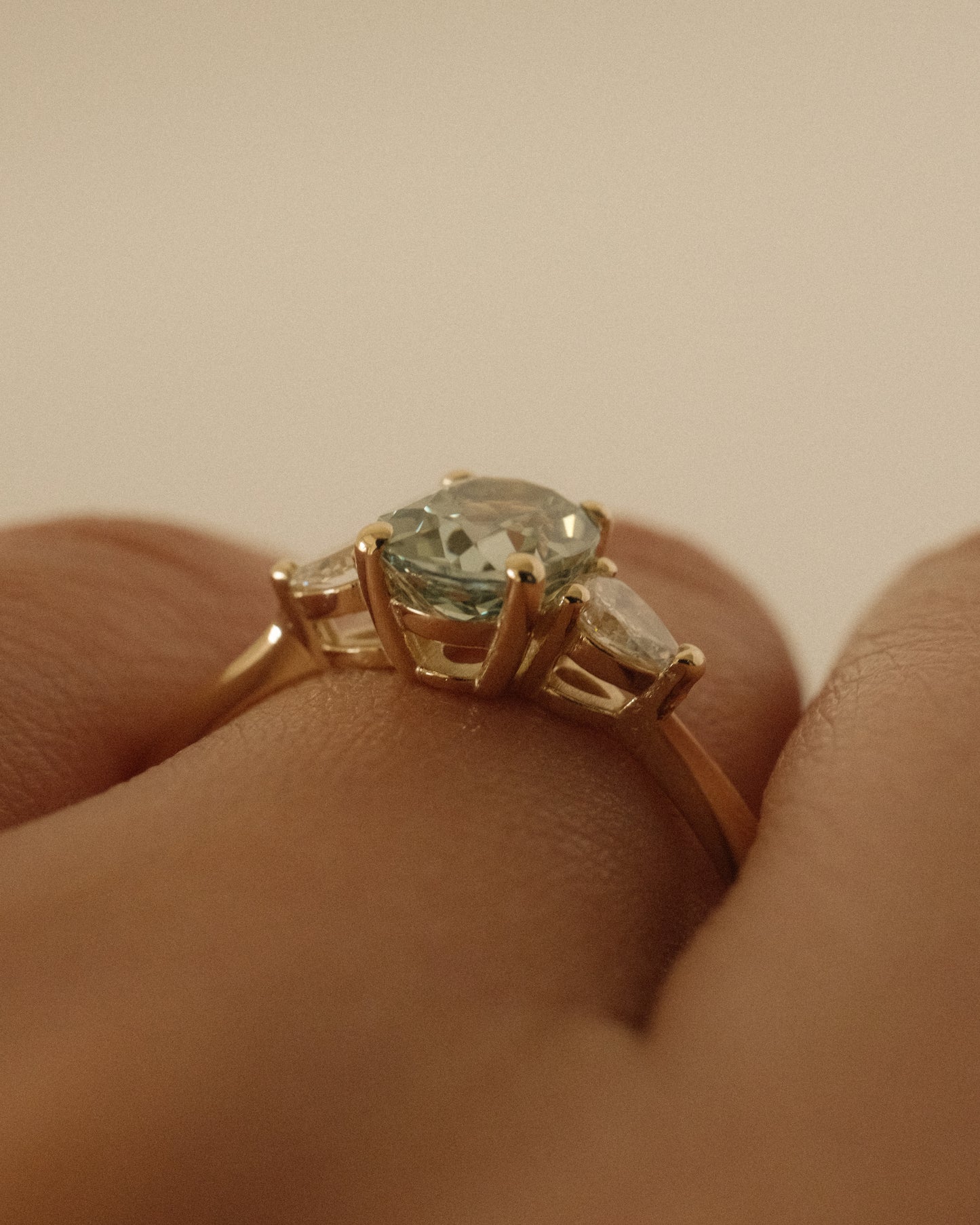 Cristine Engagement Ring - Green Sapphire