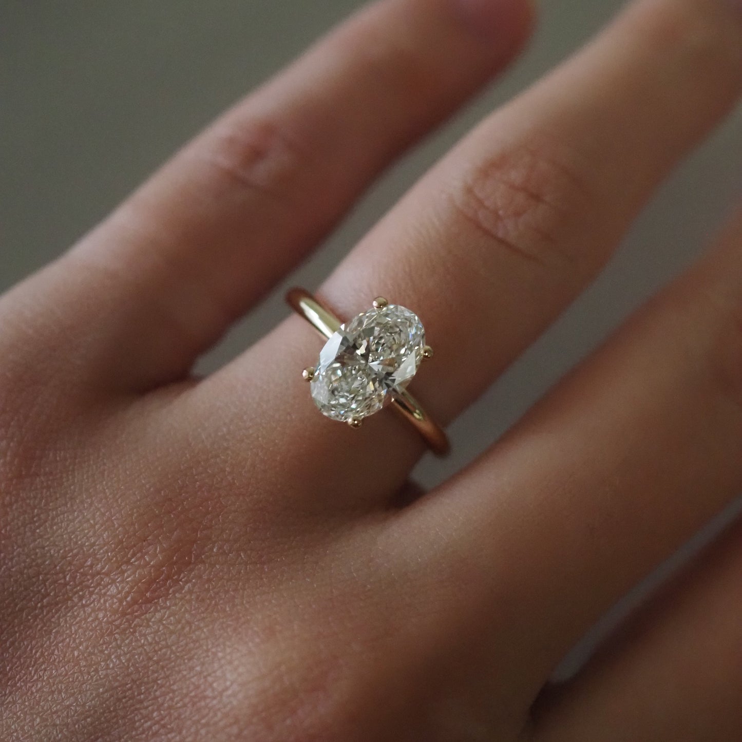 Tulip Oval Engagement ring