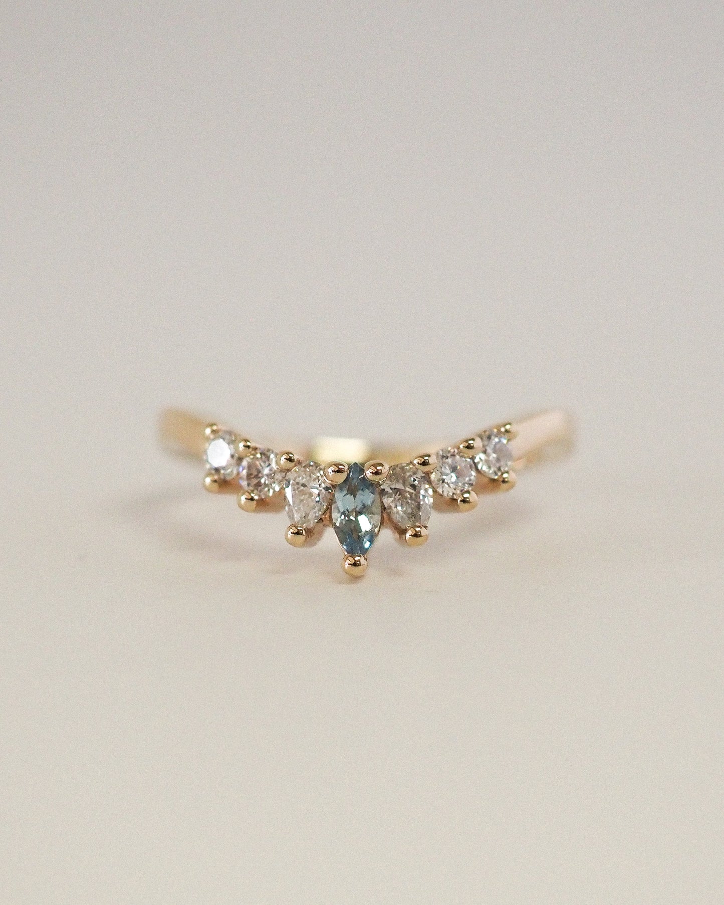 Verona Diamonds Band - Aquamarine