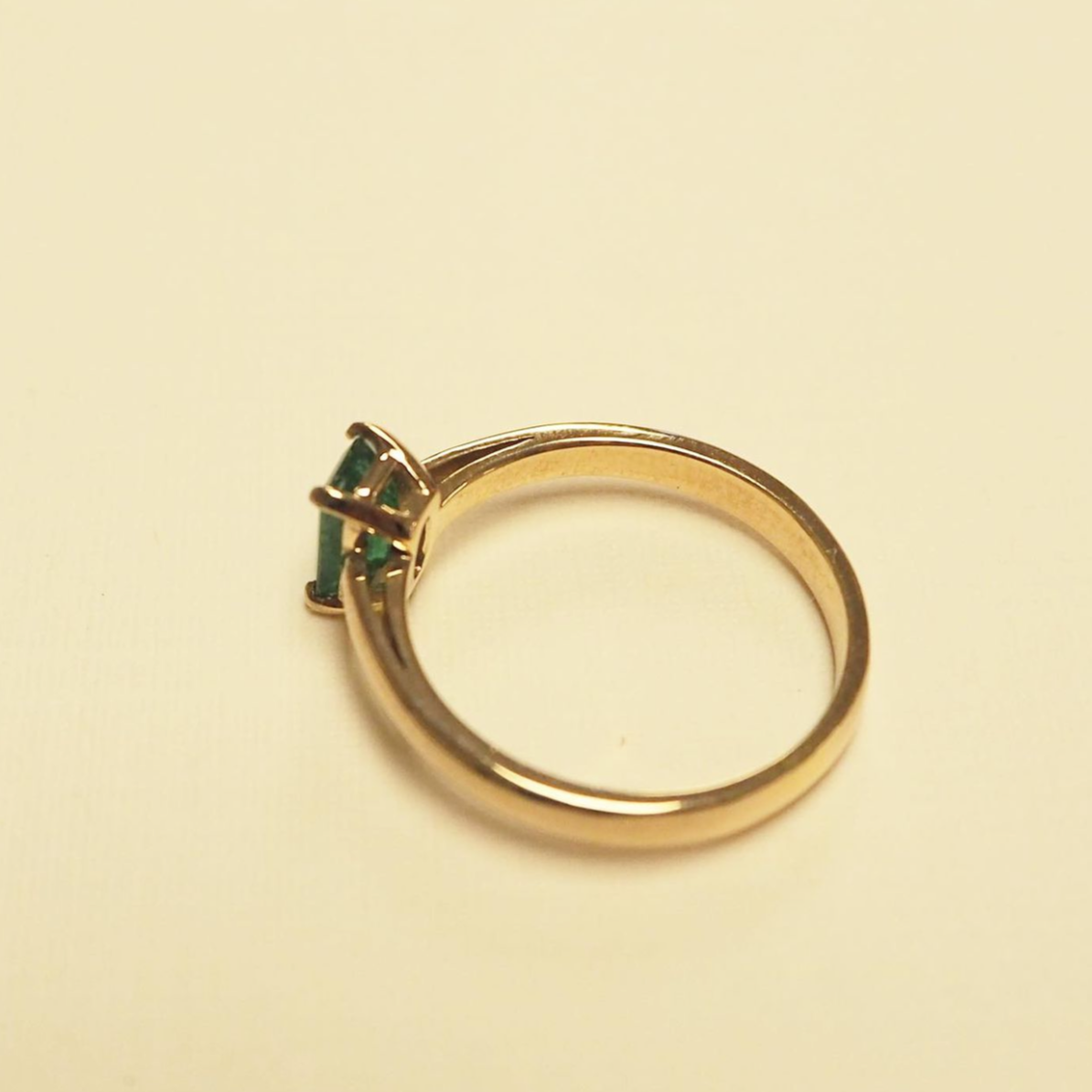 Emerald Cathedral Solitaire Ring