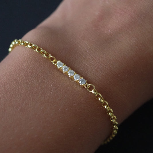 French Bar Diamonds Bracelet