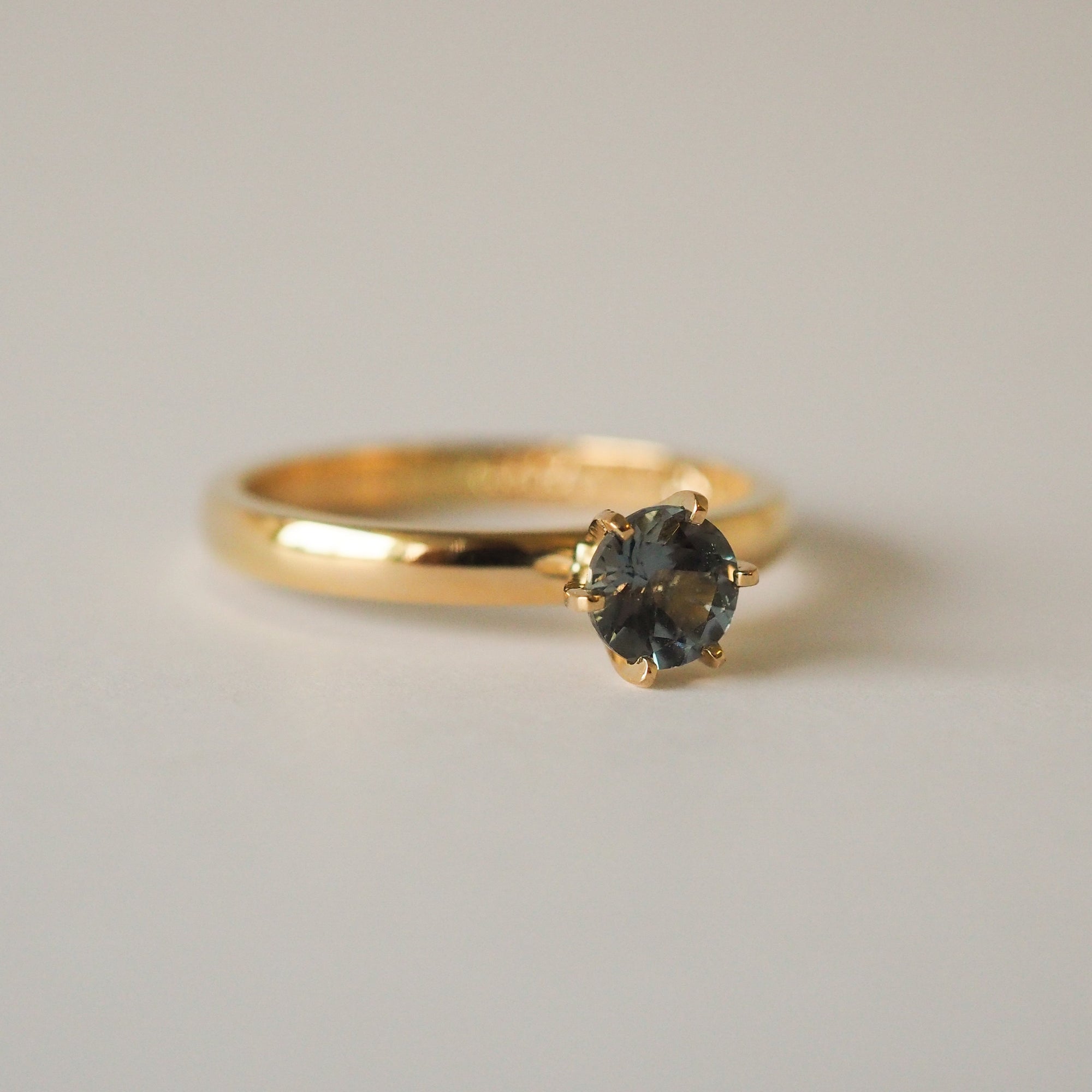 0.53ct Grey Spinel Solitaire Ring