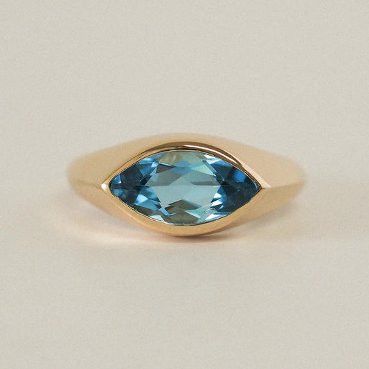Celine Ring - Blue Topaz