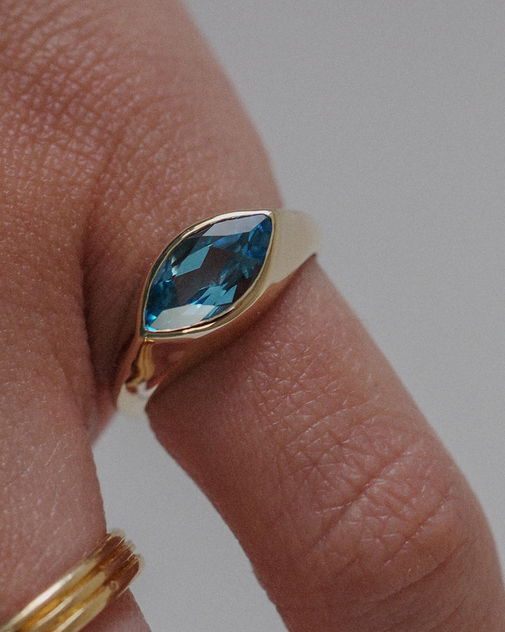 Celine Ring - Blue Topaz